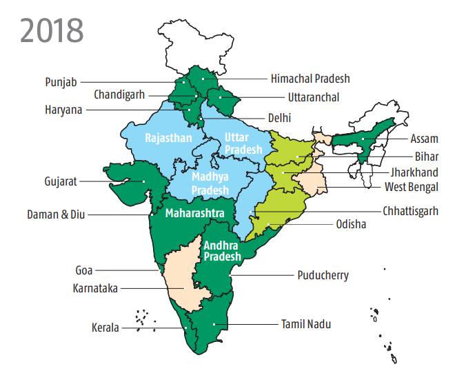 Sanitation has made the highest progress in all states